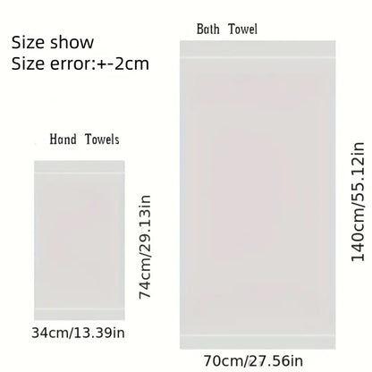 Black Cotton Embroidered Hotel Quality Bath Towel — Face & Body
