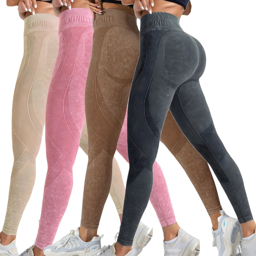 2-Pack Women’s High Waist Butt Lifting Seamless Yoga Leggings