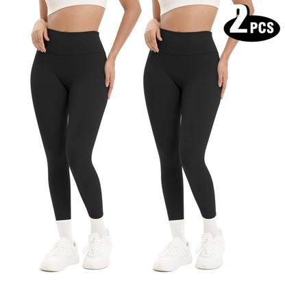 2-Pack Women’s High Waist Butt Lifting Seamless Yoga Leggings