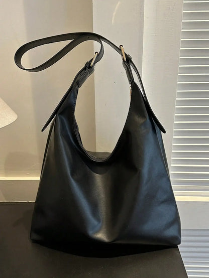 Large Capacity Solid Color Shoulder & Tote Bag