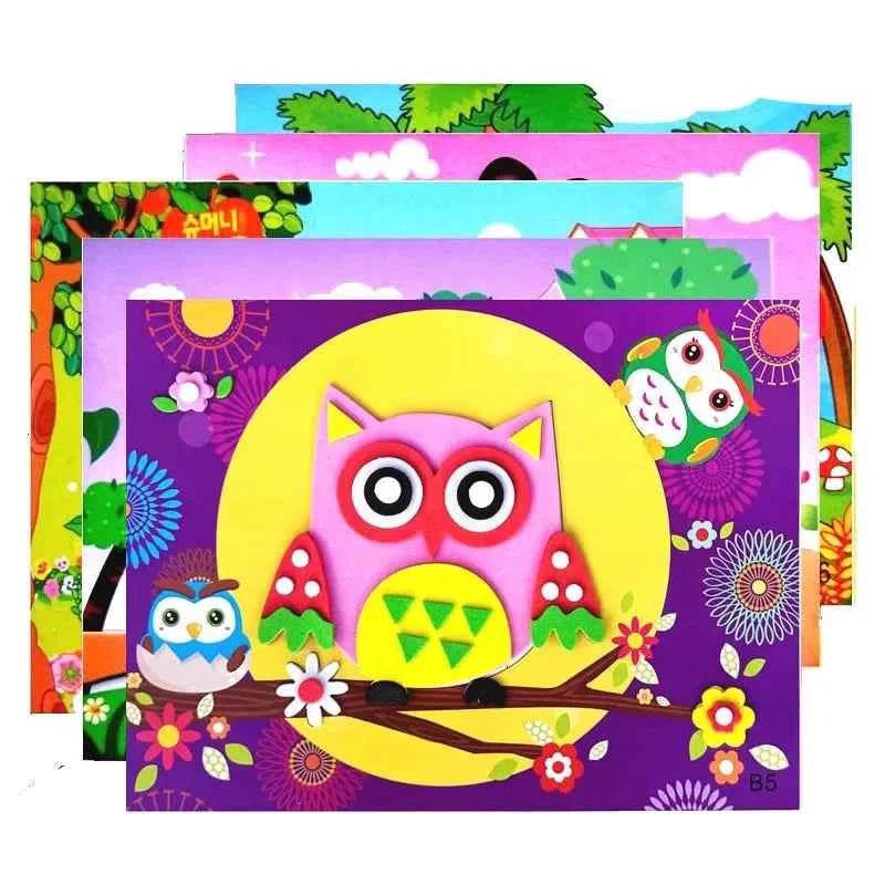 10/20pcs/lot 3D EVA Foam Sticker DIY Cartoon Animal Puzzle for Children Kids Multi-patterns Styles Toys for Children Gift