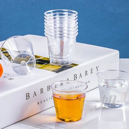50-300pcs Eco-Friendly Clear Plastic Shot Glasses | Disposable Jelly Cups & Party Tumblers 30ml