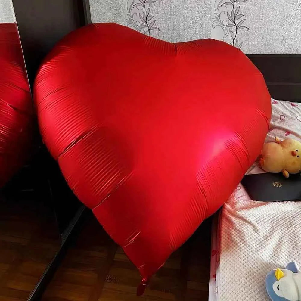 1/2Pcs Huge Heart Balloons 60Inch Large Red Heart Shaped Helium Balloons for Wedding Birthday Engagement Valentine's Day Decor