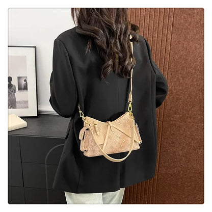 Printed Versatile Tote Bag, Large Capacity Hobo Style