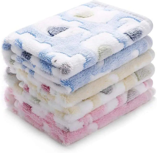 Elephant Print Coral Velvet Baby Blanket & Stroller Cover
