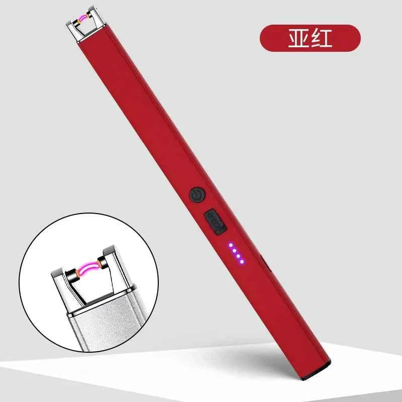 HOT Windproof Pulse Arc Ignition Electronic Lighter Safety Lock Battery Display Outdoor BBQ Kitchen Igniter USB Electric Lighter