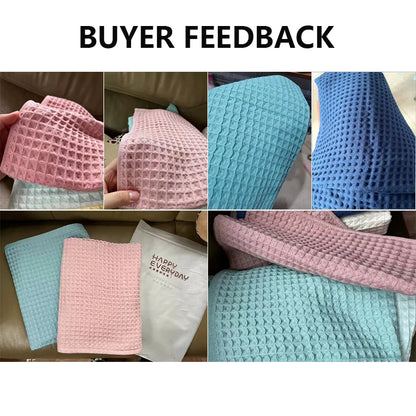 Premium Cotton Waffle Towel Set | Ultra-Absorbent Quick-Dry Bath & Hand Towels