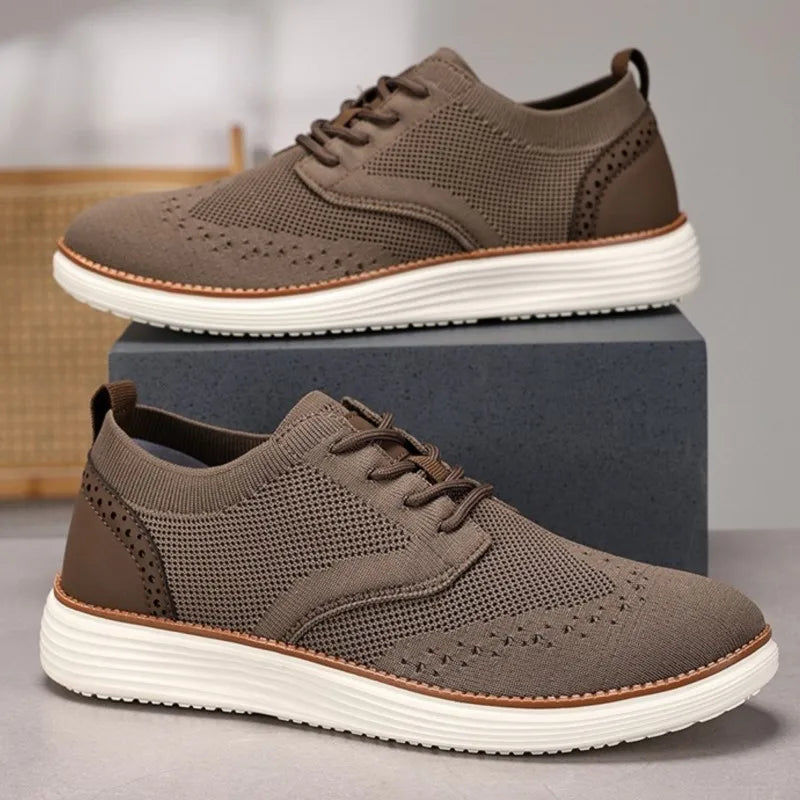 Asgard Men Casual Dress Sneakers Outdoor Comfort Lightweight Leisure Shoes Breathable Mesh Walking Shoes Soft Sole Sports Shoes