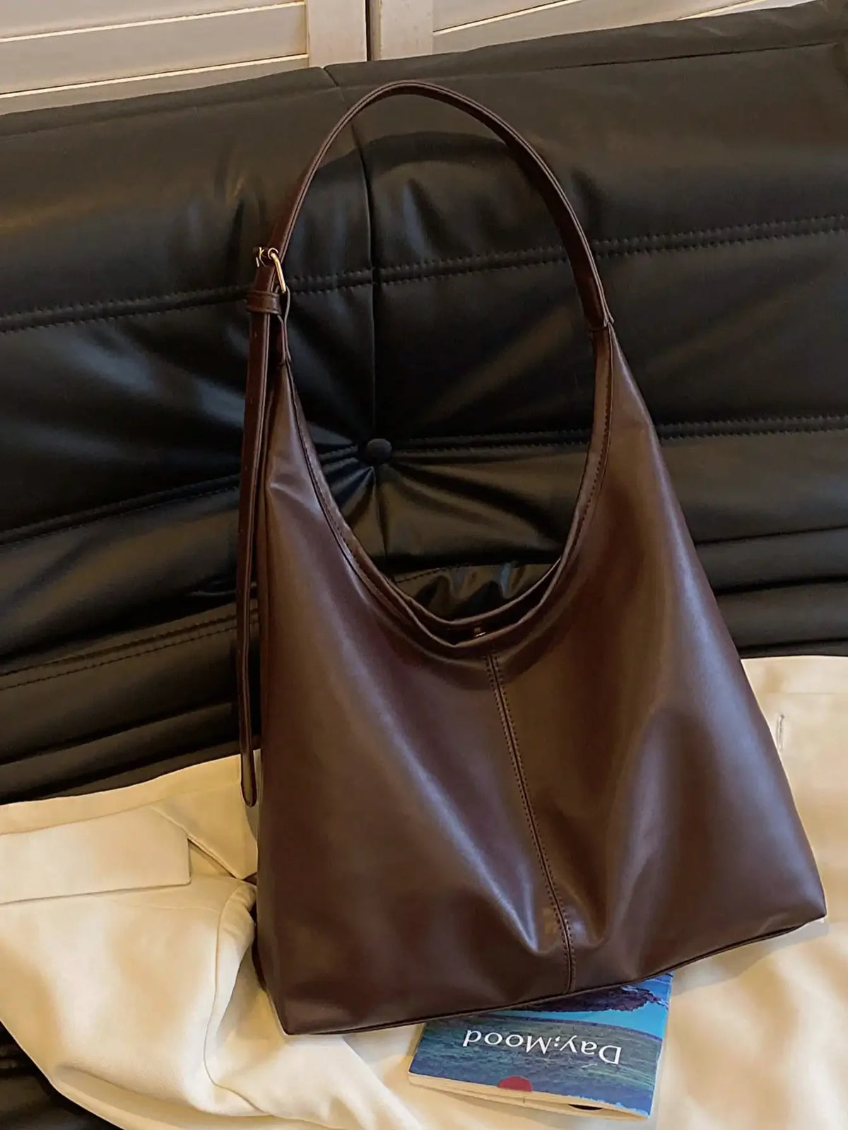 Large Capacity Solid Color Shoulder & Tote Bag