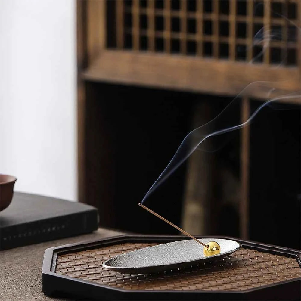 Alloy copper bead incense holder, Zen tea ceremony line incense burner, household indoor incense utensil