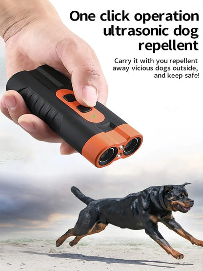 Dual-Head USB Rechargeable Ultrasonic Dog Repeller