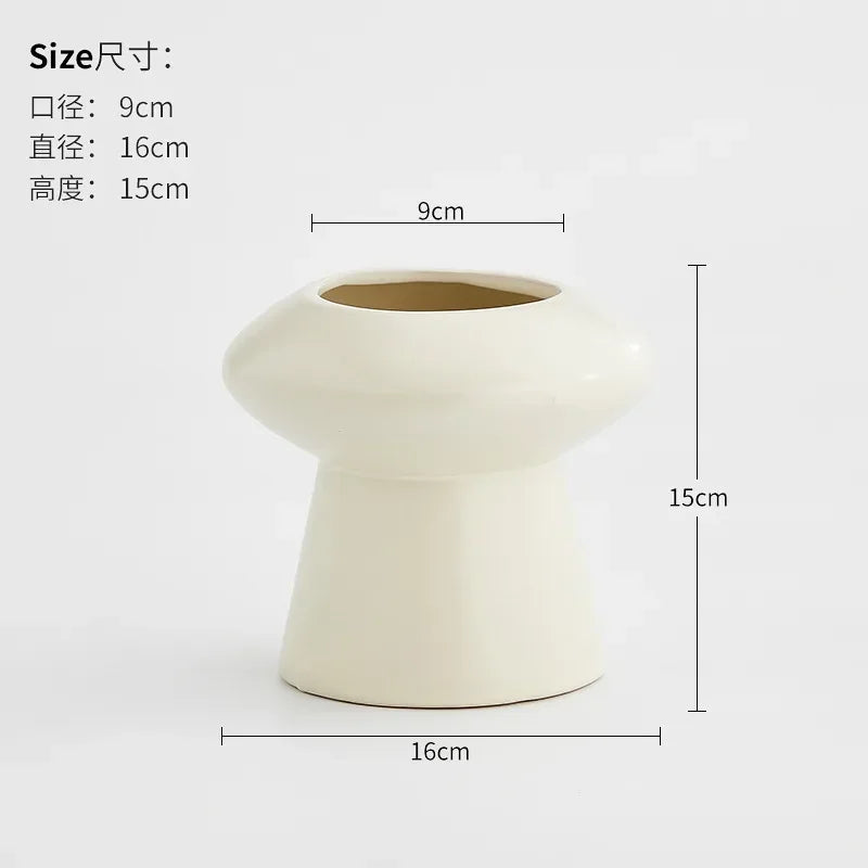 Minimalist Ceramic Vase Flower Arrangement Modern Creative Home Decor Restaurant Dry Flower Arrangement Decorative Ornaments