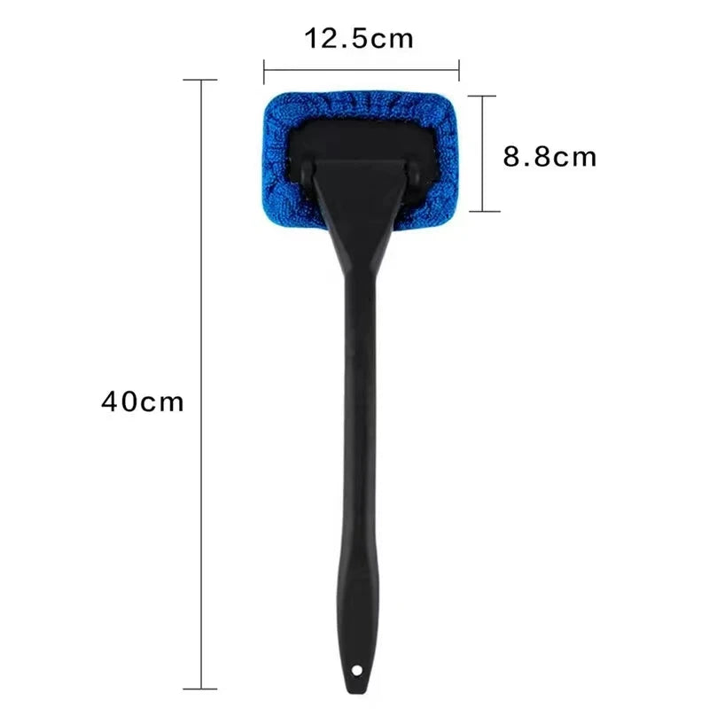 Car Window Cleaner Brush Kit – Long Handle Windshield Interior Glass Wiper