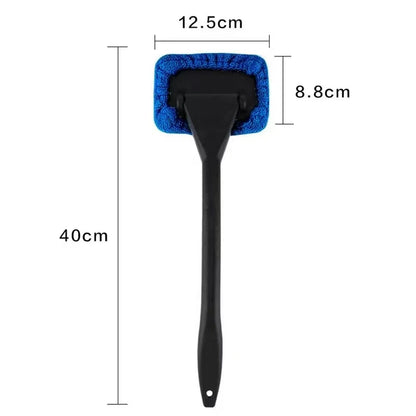 Car Window Cleaner Brush Kit – Long Handle Windshield Interior Glass Wiper