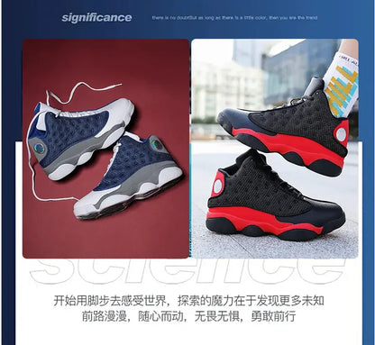 Outdoor Court Basketball Shoes Non Slip Rubber Sole Wear Resistant High Top Design Breathable Comfort Daily Training Athletic