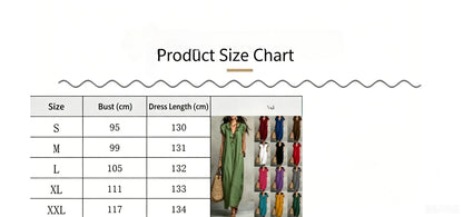 Women's Bohemian Ruffle Linen Maxi Dress — V-Neck Sleeveless Beach Dress with Pockets