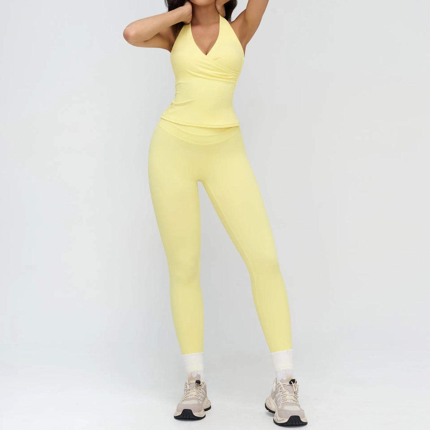 Women’s 2-Piece Yoga Tracksuit — High Waist Leggings & Sports Top