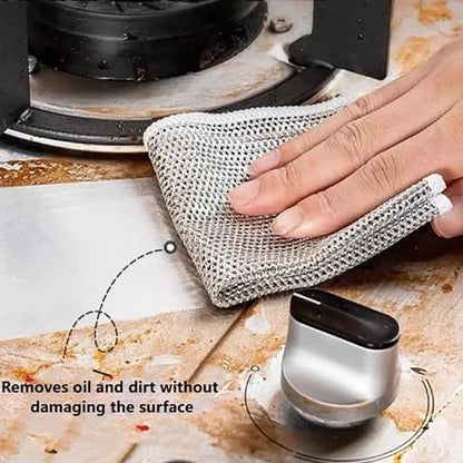 Wire Scrubber Dishcloth, Double-Sided Kitchen Pad