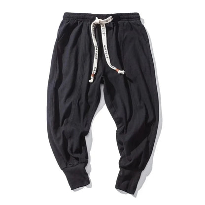 Men's Cotton Linen Harem Pants — Baggy Drop-Crotch Streetwear Joggers