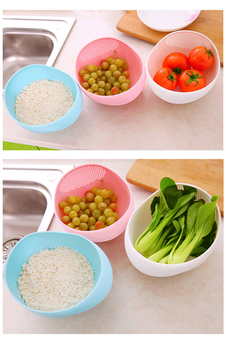 Rice Drainage Basket & Multi-Purpose Kitchen Sieve – Fruit, Vegetable & Food Strainer