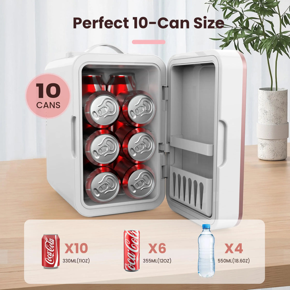 6L Mini Skincare Fridge | Cooler & Warmer, 8 Cans
