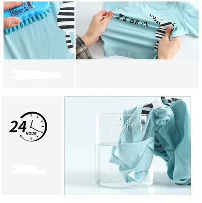 Zebra Print Tee & Striped Shorts 2-Piece Set