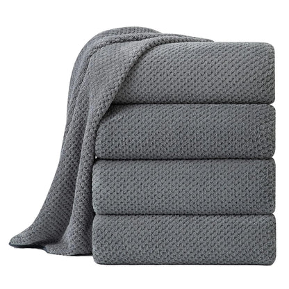 4-Pack Microfiber Bath Towel Set, 35.4"x67" Soft Absorbent Quick Dry