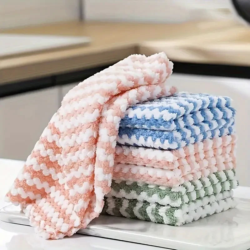 Coral Fleece Dishcloths, Super Absorbent Multi-Pack