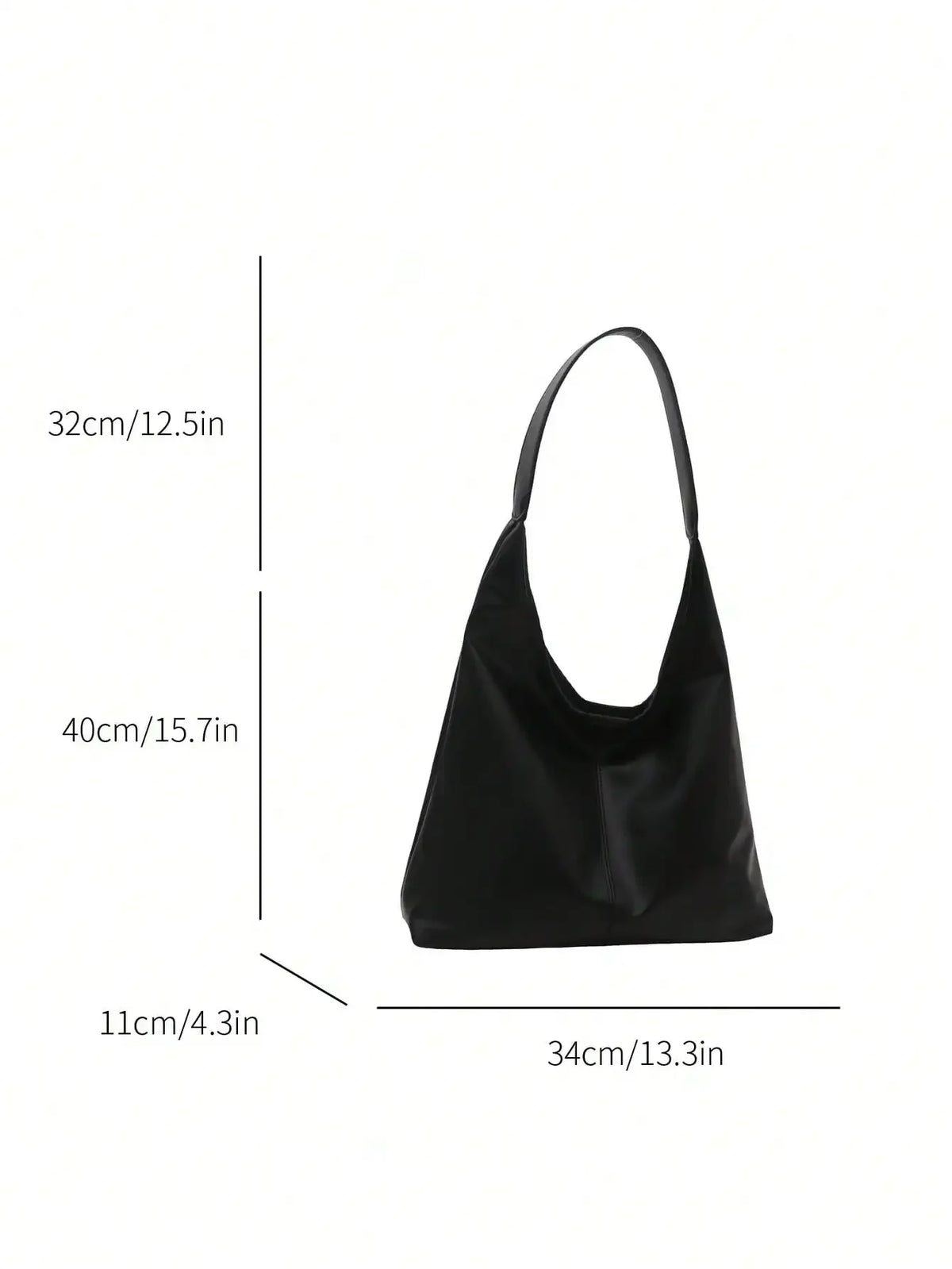 Large Capacity Solid Color Shoulder & Tote Bag