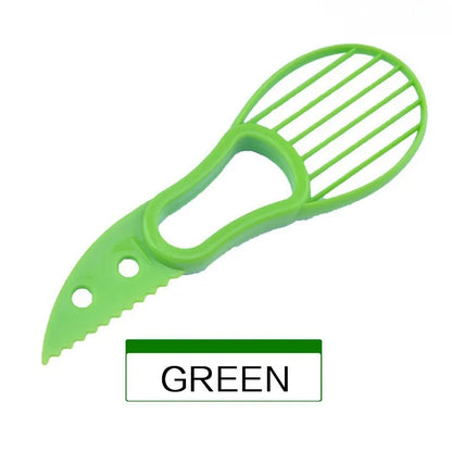 3-in-1 Avocado Slicer, Pitter & Peeler – Plastic Fruit Cutter & Pulp Separator Tool