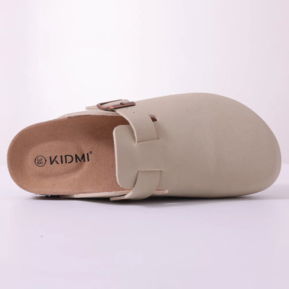 Men’s Suede Clogs — Soft Leather Cork Sandals with Arch Support