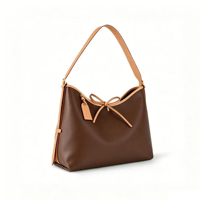 Classic PU Leather Satchel, Medium-Large Capacity