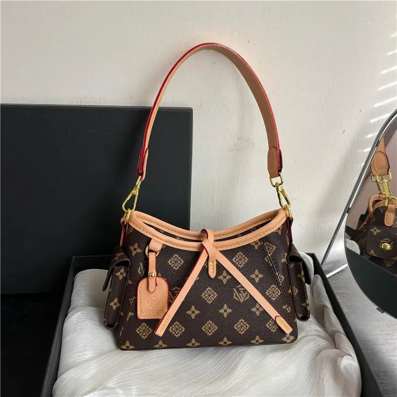 Printed Versatile Tote Bag, Large Capacity Hobo Style