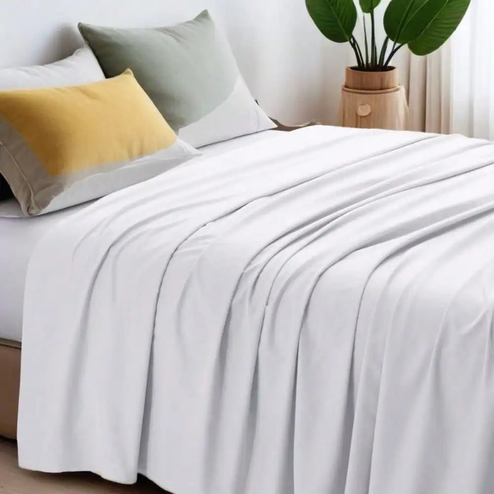 1PC Luxury Flat Sheet: Soft, Wrinkle-Free, Stain-Resistant, And Machine Washable Bedsheet For Effortless Care