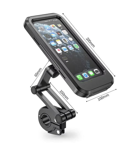 New Adjustable Retractable Bike Phone Holder 360° Rotating Waterproof Anti-Shock Bike Motorcycle Phone Mount Touchscreen Bracket