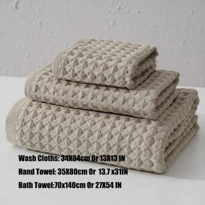 Bathroom Face Towel 100% Cotton Waffle Large Bath Towel Men Soft Child Hand Towel Hotel Gifts Wholesale Women 35X80 34X34 70X140