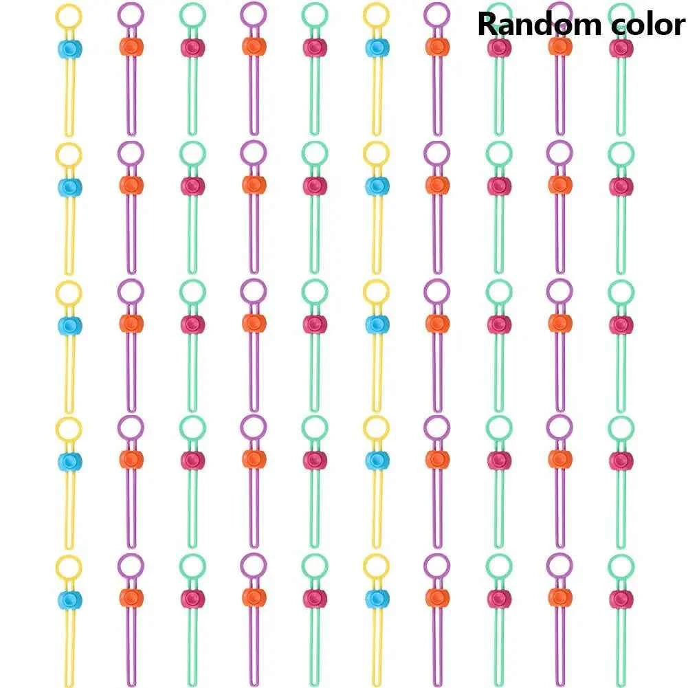 10/20/30/50pcs Silicone Food Bag Sealing Strap Freshness Sealing Clip Adjustable Clip Portable Data Cable Storage Kitchen Gadget