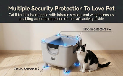Self-Cleaning Automatic Cat Litter Box, Open Top