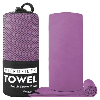 Thick Sand-Free Microfiber Sports Towel — Beach, Swim & Gym