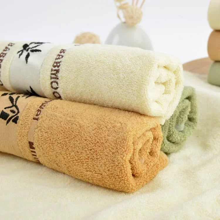 Single Piece Bamboo Fiber Towel, Thickened Quick Dry Absorbent Luxury Soft - Bath Towel