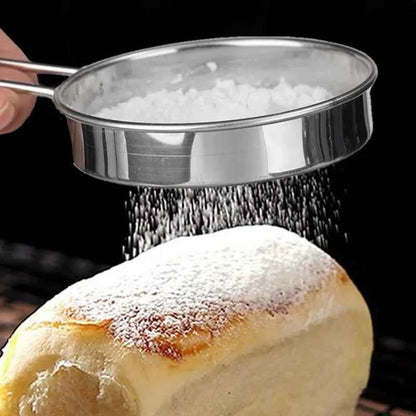 1/6PCS New Stainless Steel Flour Sieve Powder Mesh Strainer Handheld Baking Sugar Coffee Powder Mesh Filter Kitchen Accessories