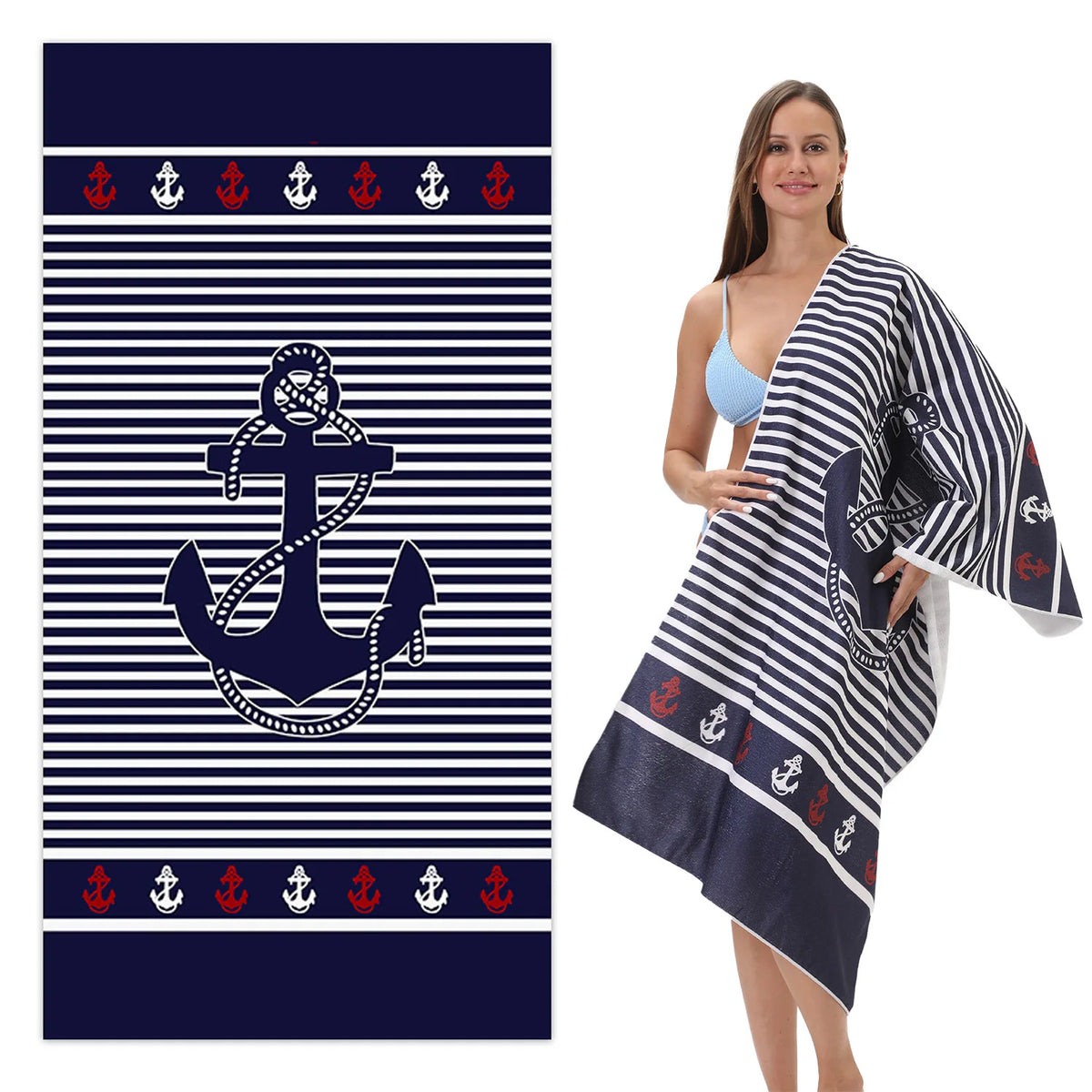 Large Microfiber Beach Towel Quick Dry Sun Protection Absorbent Bath Towel