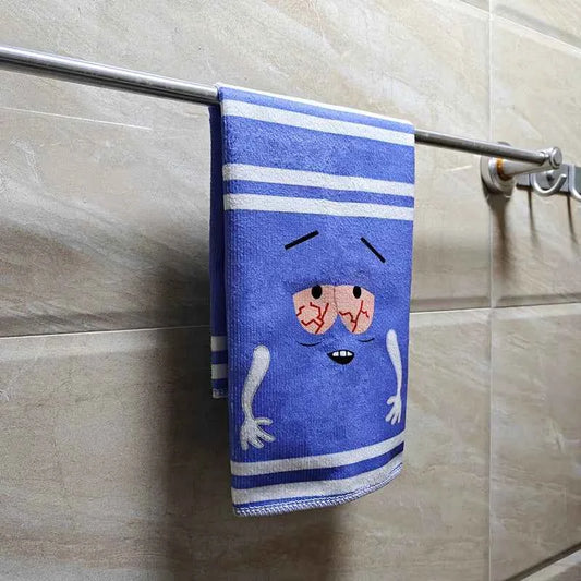 Cute cartoonTowelie Hand Towel Quick-Dry Polyester Woven Dish Cloth Super Soft Fantasy Themed Oblong Towel for Kitchen Bathroom