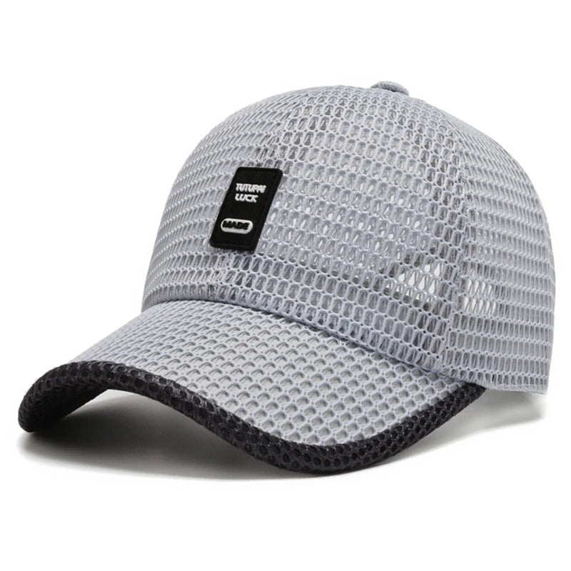 Summer Baseball Cap UV Protection Sun Visors Hat Breathable Mesh Outdoor Hiking Fishing Cap Adjustable Snapback Sun Cap Hat