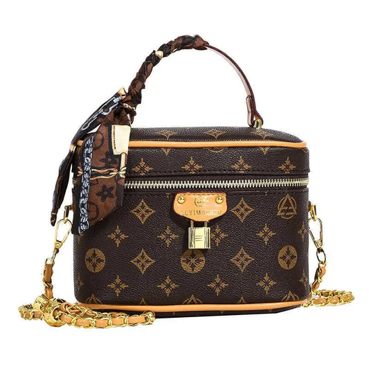 Letter-Printed Bucket Bag, Versatile Crossbody