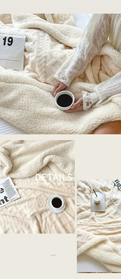Tafu Flannel Double-layer Blanket Thick Sofa Office Nap Cover Blankets Student Dormitory Bed Sheets Air Conditioning Blankets