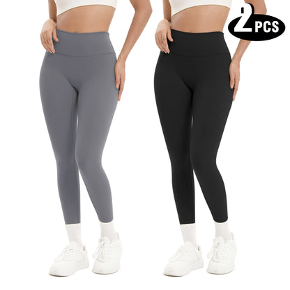 2-Pack Women’s High Waist Butt Lifting Seamless Yoga Leggings