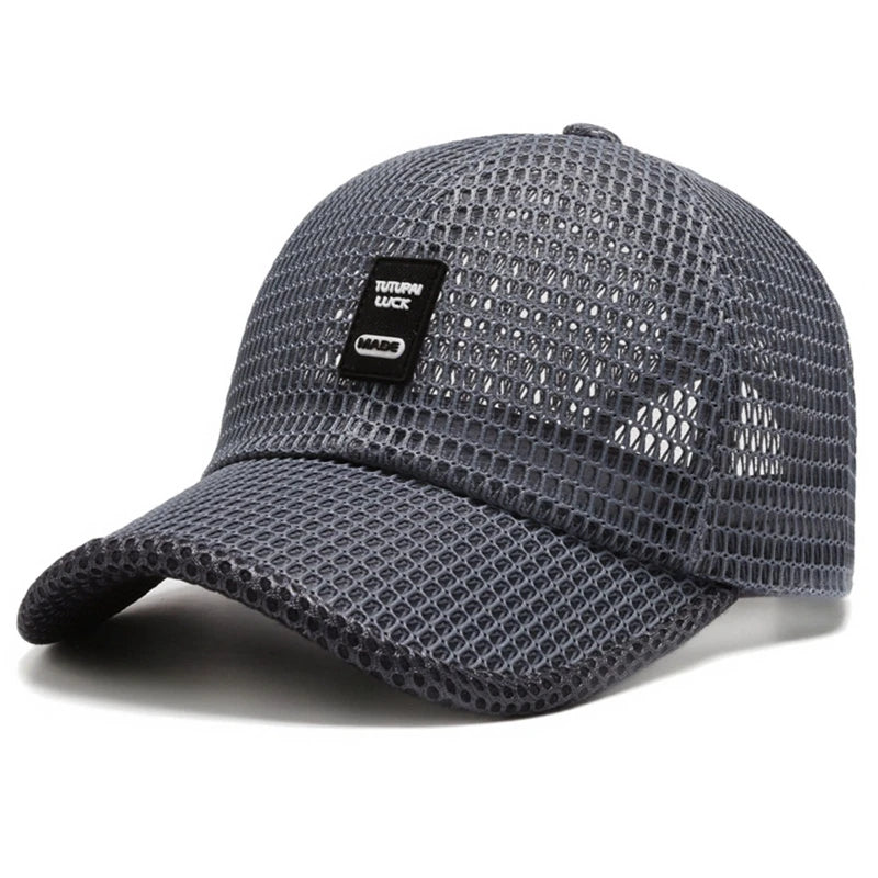 Summer Baseball Cap UV Protection Sun Visors Hat Breathable Mesh Outdoor Hiking Fishing Cap Adjustable Snapback Sun Cap Hat
