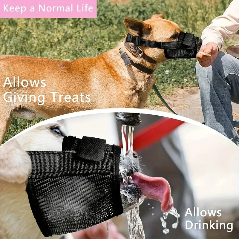 Soft Breathable Mesh Muzzle for Dogs
