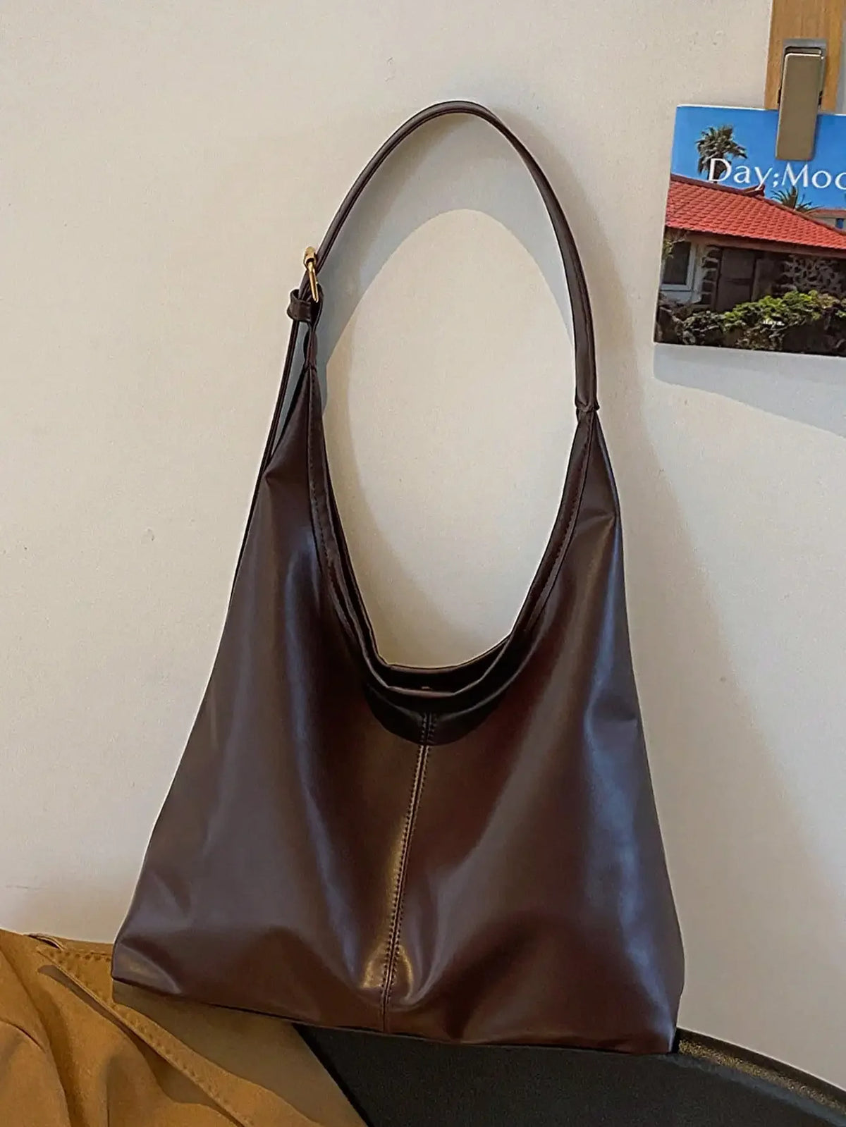 Large Capacity Solid Color Shoulder & Tote Bag